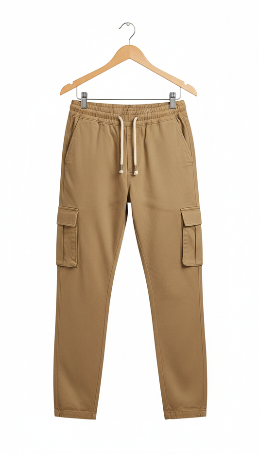 Everyday Comfort Cargo Trousers - Camel/Khaki